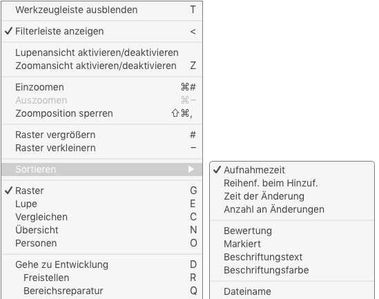 Dateien sortieren