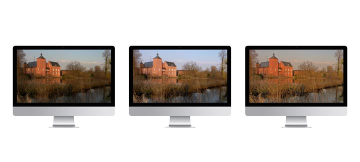 Zeigt der Monitor Farben und Helligkeit richtig an?